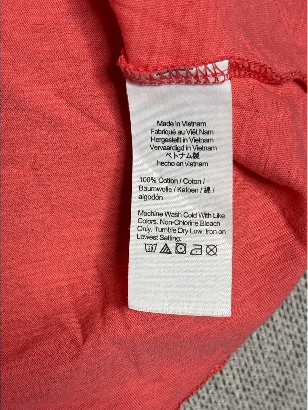 J.CREW Vintage Cotton Coral Pink T-Shirt Size Small